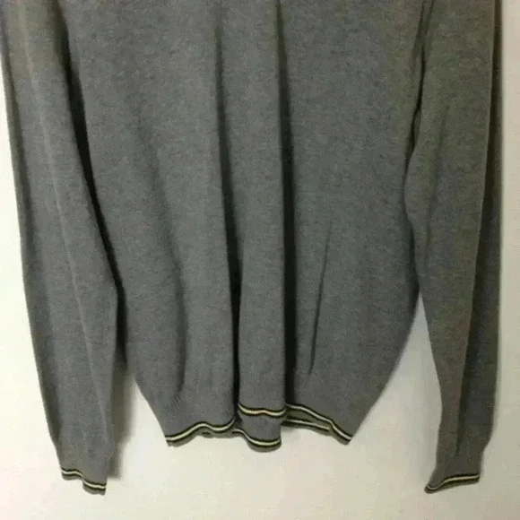 Brooks Brothers Men L Gray Cotton Pullover Sweater - Picture 5 of 5